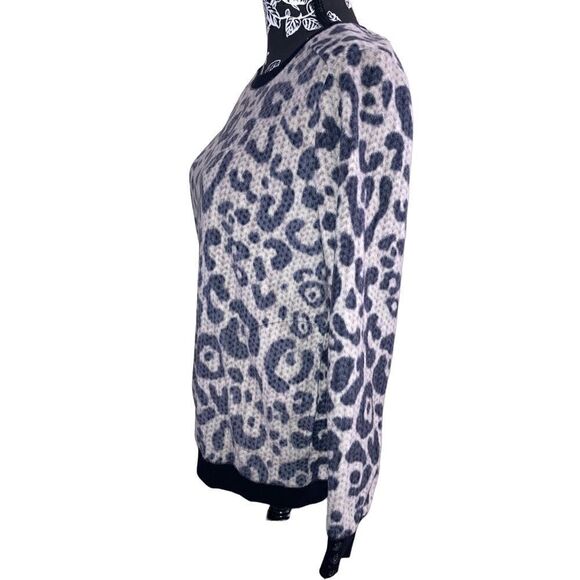 Simply Vera Leopard Sweater Cheetah Animal Print Soft Pajamas Sleep Loungewear - Picture 8 of 9